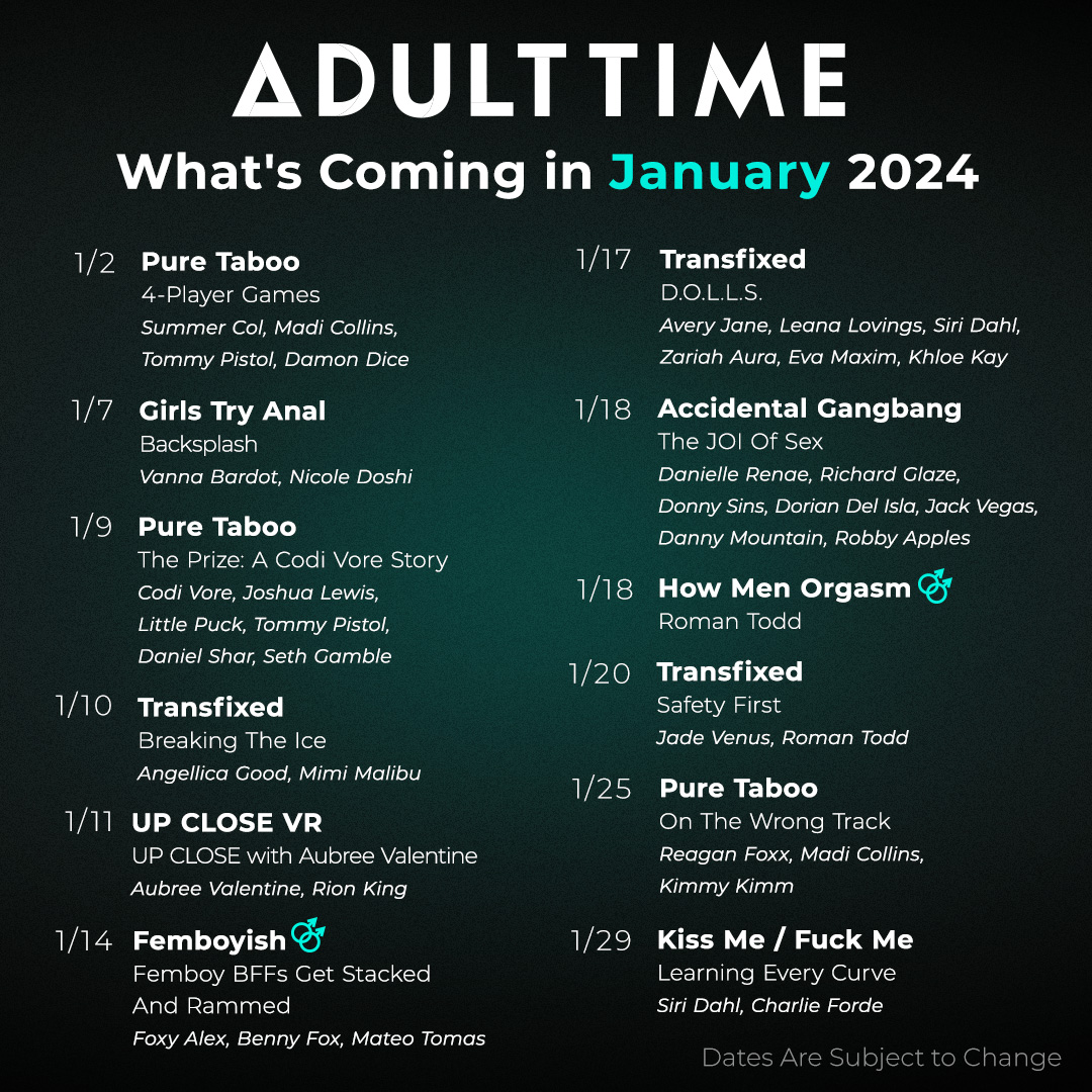 Whats Coming in January 2024 - Adult Time Blog
